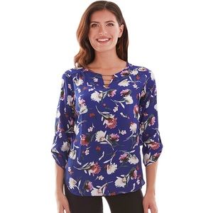 Apt 9 Lattice Trim Roll-Tab Tunic